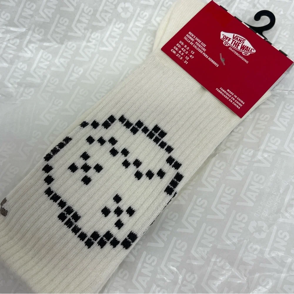 Vans Designer Logo Sport Skater Surfer Crew Cut Socks Vans Skate Clay (1 pair)